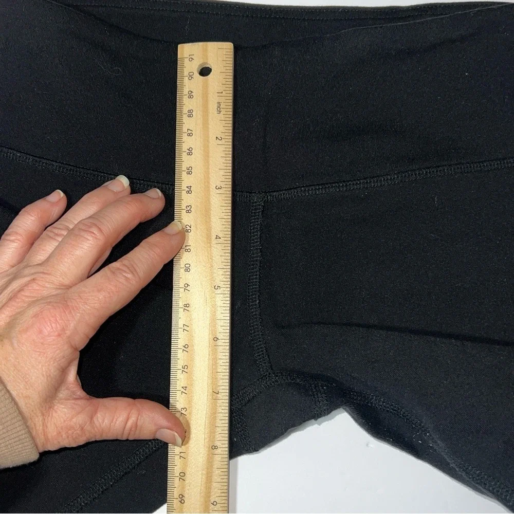ALO YOGA GODDESS ruched ribbed two-tone color-block stretch knit leggings Xsmall